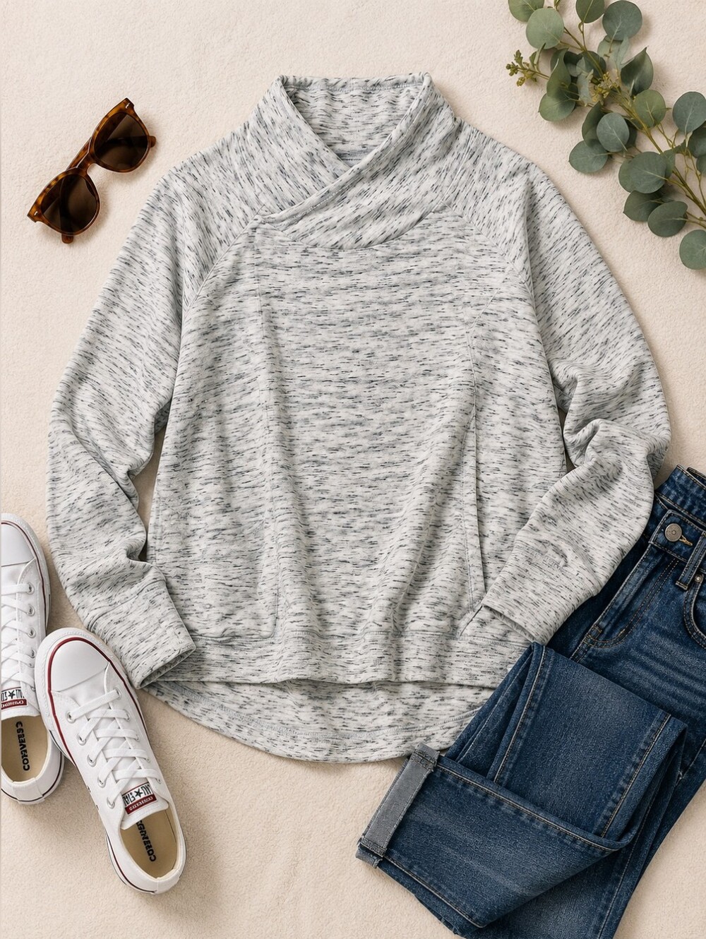 90° by Reflex Cowl Neck Pullover Sweatshirt – Women's Size XL